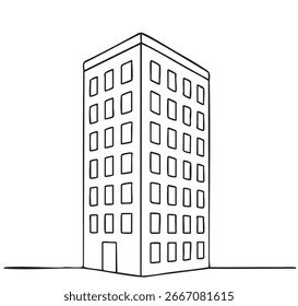 High rise building sketch. Architecture