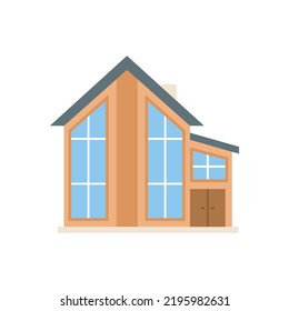 High rise detached house icon