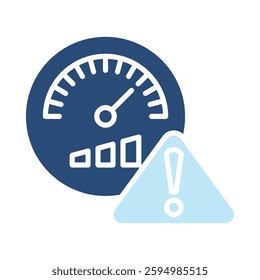 High Risk Icon Two Color Style. Vector Illustration For Graphic Design