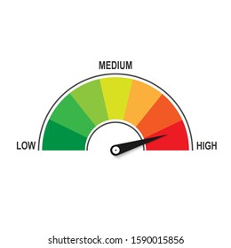 High risk meter, vector illustration