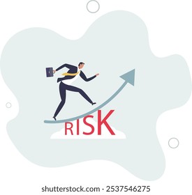 Alto risco investimento de alto retorno no mercado de ações, troca de ativos de investimento de risco recompensando o crescimento retorno concept.flat characters.