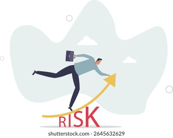 Investimento de alto risco no mercado de ações de alto retorno, troca de ativos de investimento de risco recompensando o conceito de retorno de crescimento.