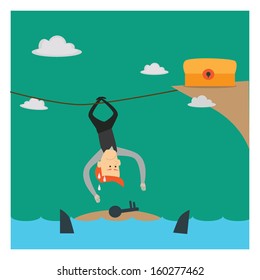 high risk high return,businessman concept