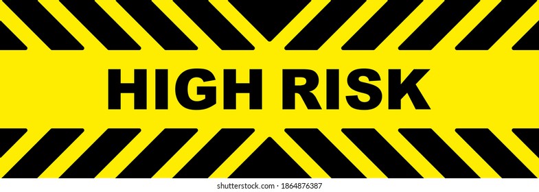 High Risk Sign On White Background Stock Vector (Royalty Free