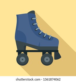 High roller skates icon. Flat illustration of high roller skates vector icon for web design