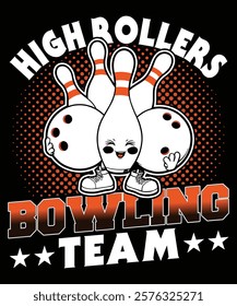 High Rollers Bowling Team Graphic Designs