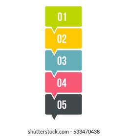 High scheme infographics. Flat illustration of high scheme vector infographics for web