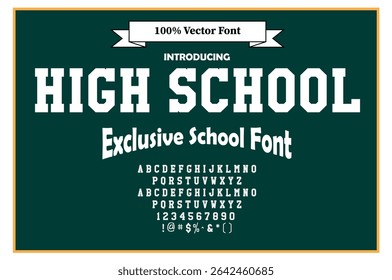 HIGH SCHOOL | Back to School Fonts | Dotted, Cursive, Handwriting, Tracing and Educational Classroom Fonts for Kids and Teachers