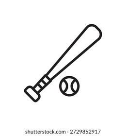 High School Baseball Outline Ilustração vetorial de ícones