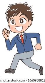 Un chico de secundaria con un uniforme brillante. Tiene emociones positivas.