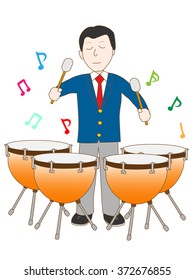 The high school boy who plays timpani.