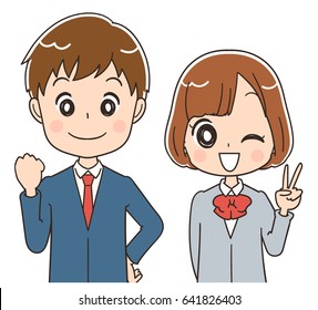 High school boys and girls portraits