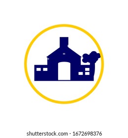High school building icon template color editable. High school building symbol vector sign isolated on white background illustration for graphic and web design.
