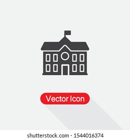 High School Building Icon Vector Illustration Eps10