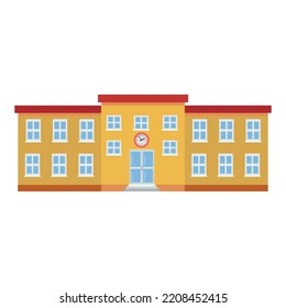 High school building icon vector sign