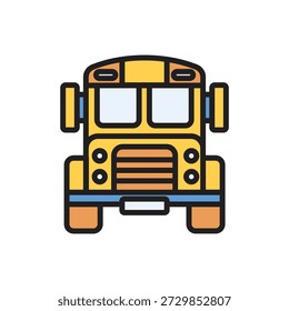 Icono de autobús de la escuela secundaria Ilustración vectorial