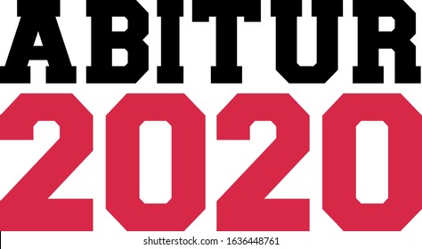 High School Certificate 2020 red german