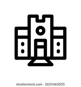 High school. Editable stroke vector icon.
