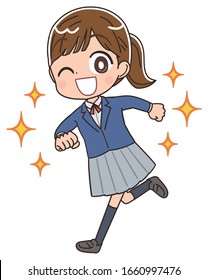 高校生 制服 走る のイラスト素材 画像 ベクター画像 Shutterstock