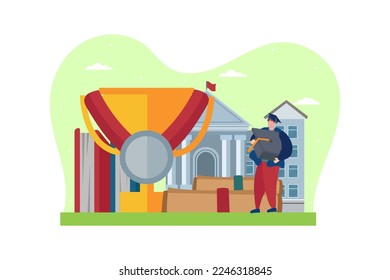 High School Graduation Flat Design