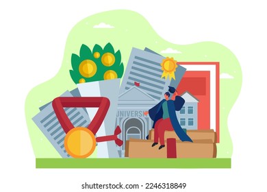 High School Graduation Flat Design