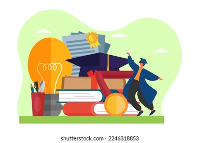 High School Graduation Flat Design