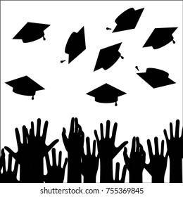 high school graduation.vector illustration
