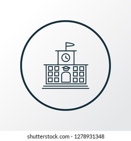 High school icon line symbol. Premium quality isolated college element in trendy style.