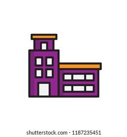high school icon vector design eps 10. building icon vector