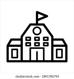 High school icon vector graphic illustration