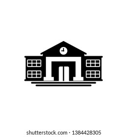 High school icon vector. School icon illustration. Trendy flat design style on white background.