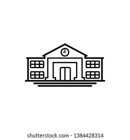 High school icon vector. School icon illustration. Trendy flat design style on white background.