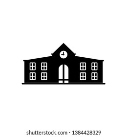 High school icon vector. School icon illustration. Trendy flat design style on white background.