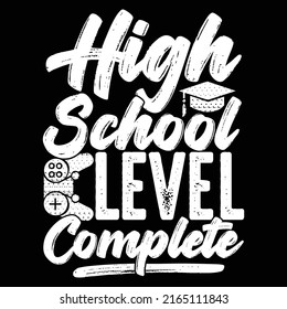 High School Level Complete, Class Of 2012, Graduate Life Events, High School Vector Illustration
