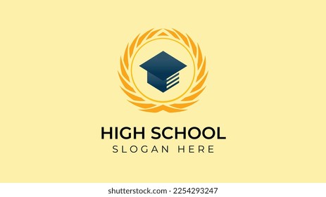 Design-Vektorgrafik für Logo und Graduiertenlogo der Hochschule