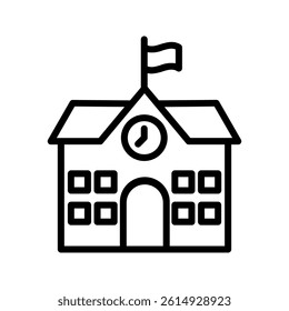 High School Modern Simple icon color editable on white background