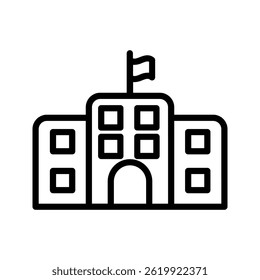 High School Modern Simple icon color editable on white background