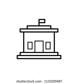 High School Modern Simple Vector Icon.