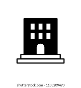 High School Modern Simple Vector Icon.