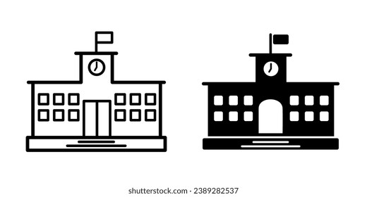 High School Modern Simple Vector Icon