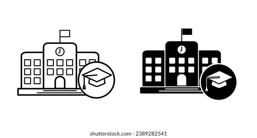 High School Modern Simple Vector Icon