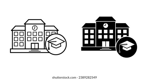 High School Modern Simple Vector Icon