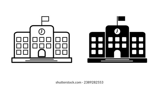 High School Modern Simple Vector Icon