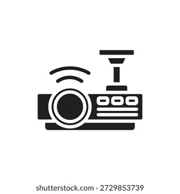 High School Projetor Filled Icon Ilustração vetorial