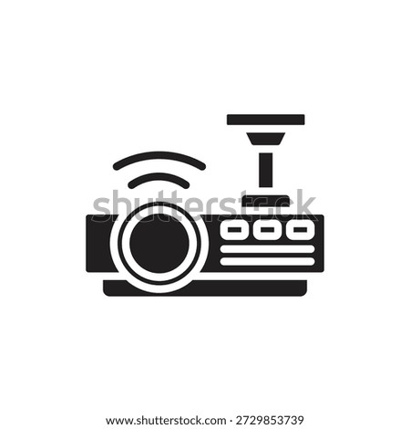 High School Projector Filled Icon Vector Illustration
