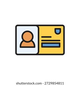 High School Student Card Symbol, Vektorgrafik