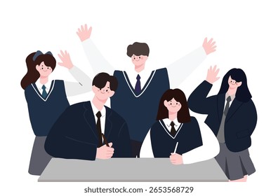 a high school student, cheering student
