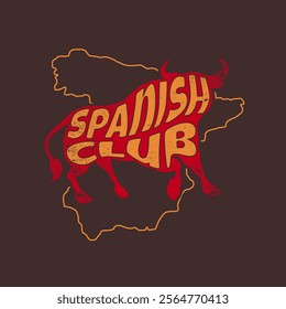 High School Student - Spanish Club Bull Silhouette