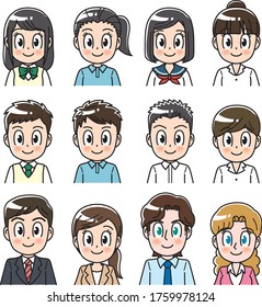 Schüler und Lehrer der Oberschule