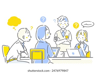 estudiantes de secundaria, lluvia de ideas, conversación